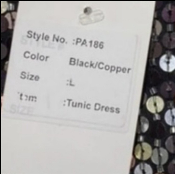 Parker NY Sequin Black Copper Dress Silk Evening Special Occasion - Picture 6 of 15